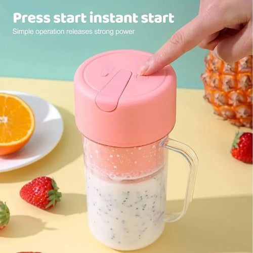 Electric Juicer Bottle with Straw