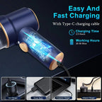 Portable Type-C charger with fast 2.5-hour charging, compatible with car, power bank, laptop, and adapter