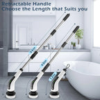 Retractable handle cleaning brush with adjustable lengths for bathroom use