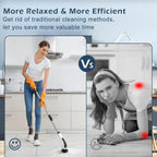 Efficient floor cleaning with ergonomic mop vs traditional scrubbing