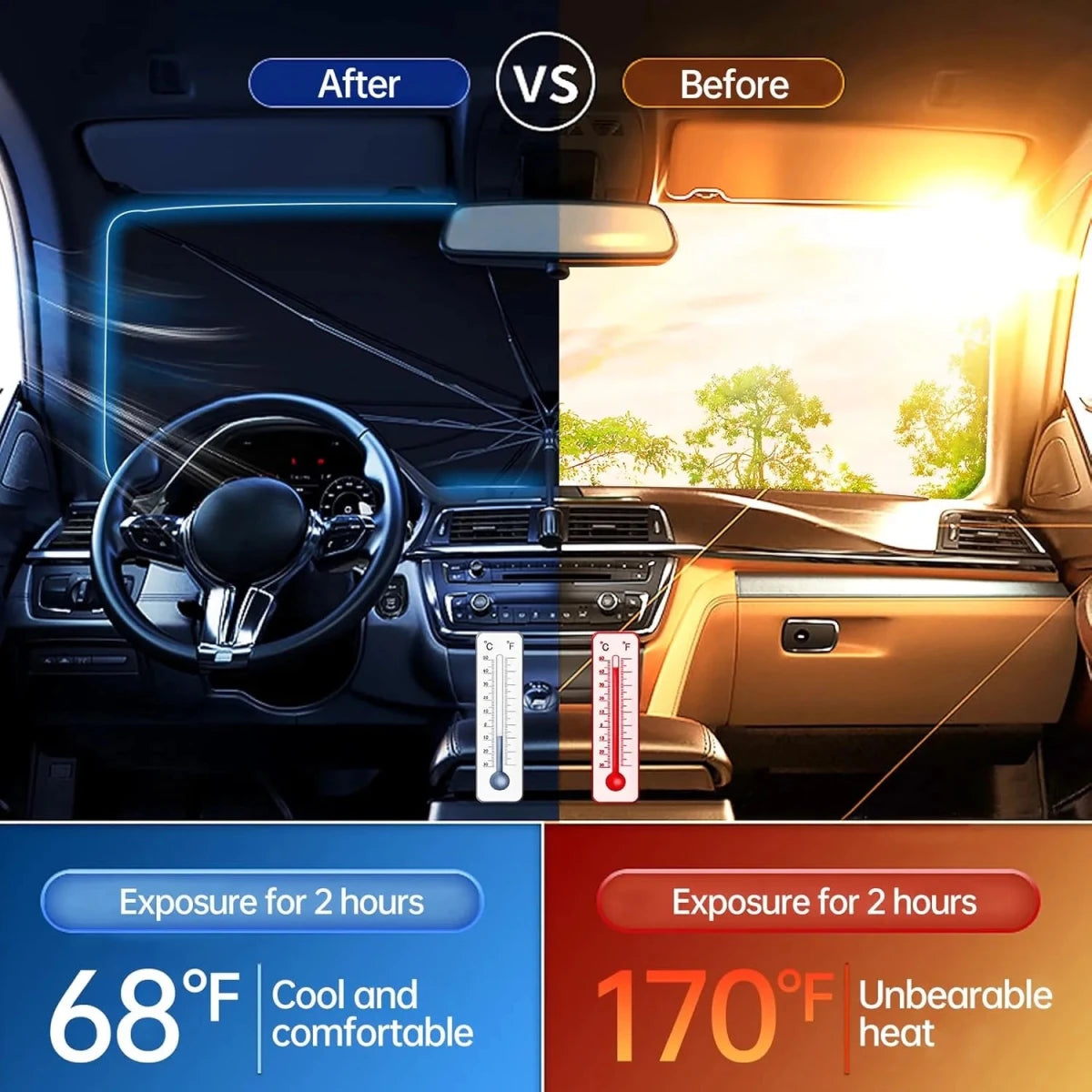 Premium Car Windshield Sun Shade - zoré